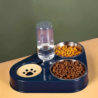 Pet Dog Cat Food Bowl with Bottle Automatic - PurfectShop: Pet Homes, Accessories, Feeders, and Pet Toys